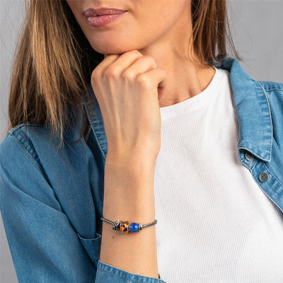 Agate bleue ronde