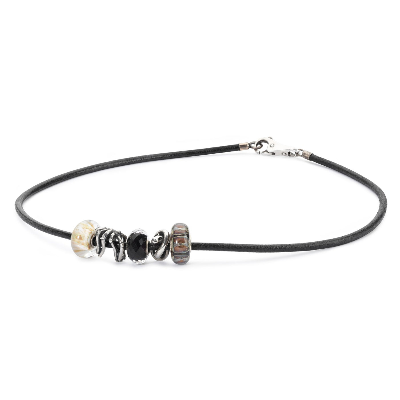 Leer, zwart collier