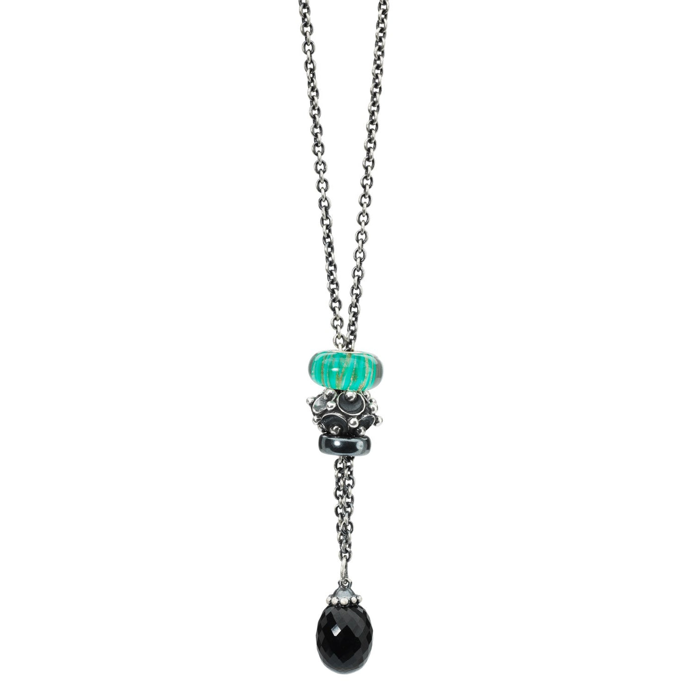 Sterling zilveren collier met onyx