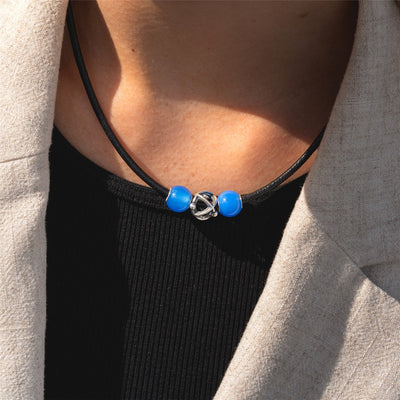 Agate bleue ronde